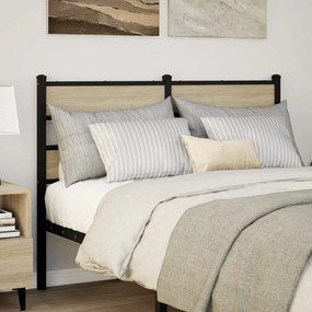 Testiera Rovere Sonoma 120 Cm İn Ferro E Legno Multistrato /