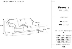 Divano letto color crema con contenitore Freesia - Mazzini Sofas