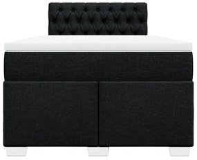 Giroletto a molle con materasso nero 120x190 cm in tessuto