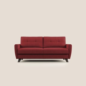 Callisto Divano letto matrimoniale in tessuto morbido impermeabile T02 rosso