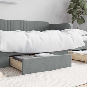 Cassetti Per Letto 2pz Grigio Chiaro İn Truciolato E Tessuto /