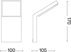 Ideal Lux - Applique da esterno STYLE LED/8,5W/230V 3000K CRI 90 IP54 marrone