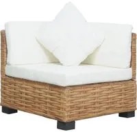 Divano Angolare con Cuscini in Rattan Naturale cod mxl 73188