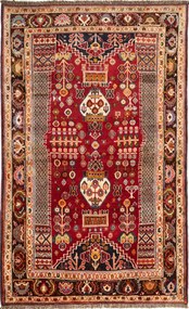 Gashghai Tappeto 250 x 160 Rosso (Iran) Annodato A Mano