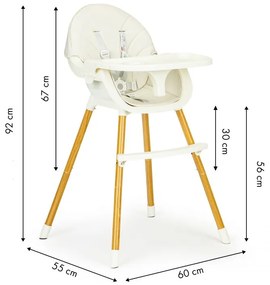 Seggiolino da pappa Baby Beige 2in1