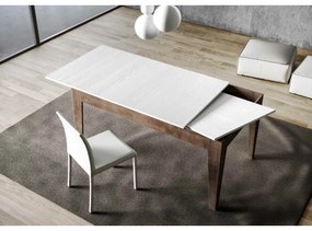 Tavolo allungabile 90x120/180 cm Cico Mix piano Bianco Frassino - base Noce