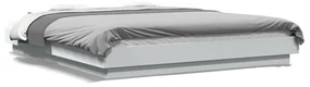Giroletto Con Luci Led Bianco 160x200 Cm İn Legno Multistrato /