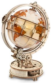 RoboTime - 3D puzzle meccanico in legno Globo luminoso