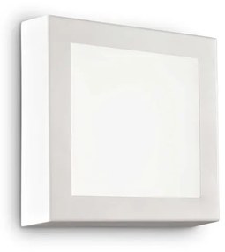 Lampada Da Parete Soffitto 1 Luce Union In Metallo E Vetro Bianco