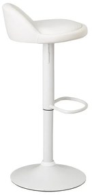 Sgabelli da bar bianchi ad altezza regolabile in similpelle in set di 2 (altezza seduta 72 cm) - Casa Selección