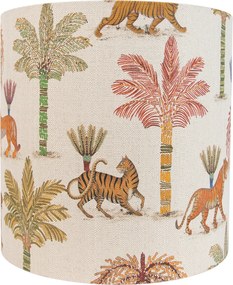 Paralume in tessuto multicolore con stampa animalier 40/40/40