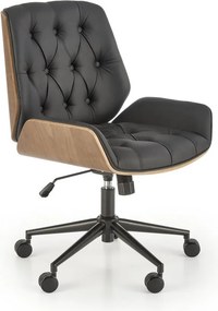 Sedia da ufficio Gavin in noce/nero - H100 cm