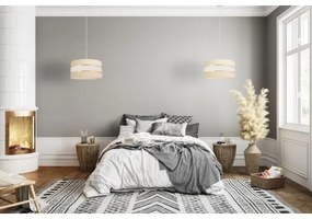 Lampadario a sospensione con filo HELEN 1xE27/15W/230V diametro 40 cm color crema/oro