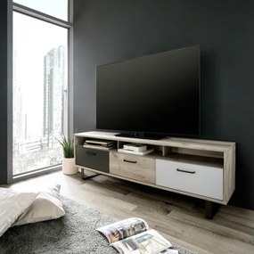 Mobile Porta TV 160 Cm Design Scandinavo Orlando Effetto Legno