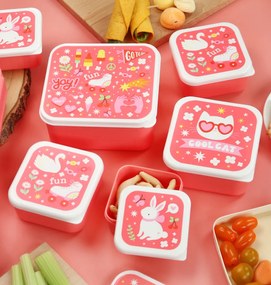 A Little Lovely Company - set di quattro scatole merenda - divertimento