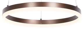 Lampada a sospensione bronzo scuro 40 cm con LED dimmerabile a 3 livelli - Anello