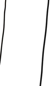 Lampada a sospensione rustica nera con corda 3 luci - Leia