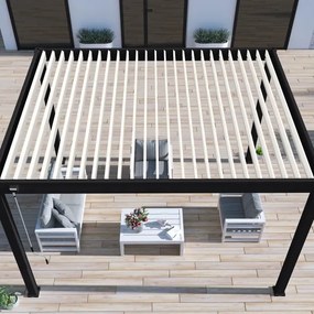 Pergola bioclimatica Ombréa autoportante 3x4M in alluminio (diversi colori)