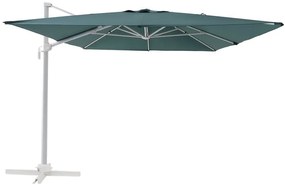 Ombrellone a palo laterale grigio AURA NATERIAL con telo rettangolare verde L 281 x P 386.5 x H 275 cm