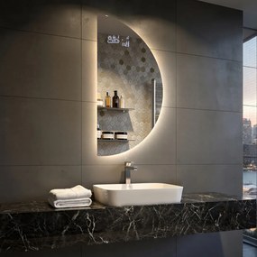 Specchio a LED Mezza Luna Moderno - Illuminazione Elegante per Bagno A221 | destro