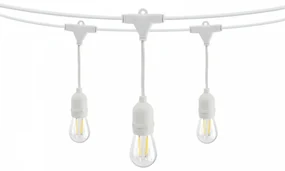 Catenaria da 5m con 5 Portalampada E27 Bianco Colore del corpo Bianco