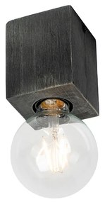 Faretto rustico in legno nero - Bloc