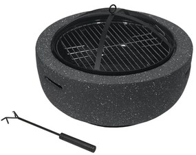 Fuoco portatile a legna con griglia grigia