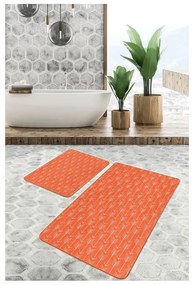 Set di tappetini per il bagno color terracotta in velluto 2 pz 60x100 cm – Mila Home