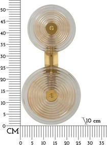 Lampada da parete dorata in vetro Venice – Mauro Ferretti