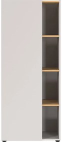Libreria color crema con effetto rovere 61x145x34 cm Adrano – Germania