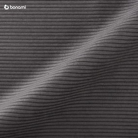 Divano letto angolare in velluto a coste grigio scuro, angolo sinistro Jazz - Kooko Home