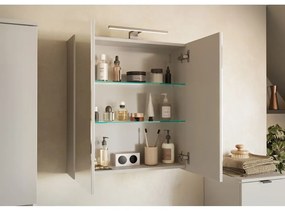 Mobile per bagno color crema da appendere e con specchio 60x71 cm Arcena – Germania