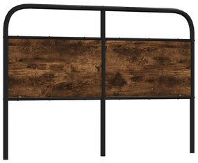 Testiera Rovere Fumo 120 Cm İn Acciaio E Legno Multistrato /