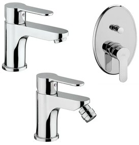 Set rubinetti Paffoni Blu lavabo bidet e doccia incasso con deviatore
