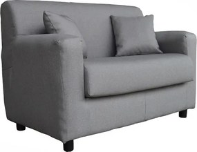 Divano 2 posti Grigio - tessuto sfoderabile 124 cm BOLOGNA