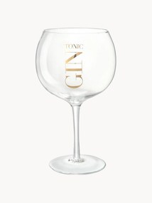 Bicchiere con scritta Gin Tonic, set di 4