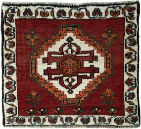 Shiraz Tappeto 60x70 Rosso (Iran) Annodato A Mano
