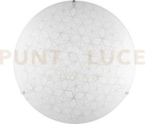 Plafoniera esagram bianca e graniglia stella 3 luci attacco e27 40x...