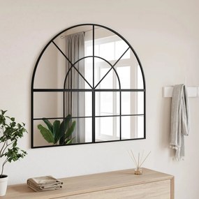 Specchio Da Parete Nero 100x90 Cm Arco İn Ferro /