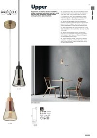 Redo 01-1518 - Lampadario a sospensione con filo UPPER 1xGU10/28W/230V ottone/beige