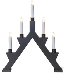 Eglo 410349 - Candeliere natalizio ZACK 5xE10/3W/230V antracite