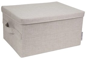 Scatola con coperchio beige in tessuto 40x30x22 cm Soft Storage – Bigso