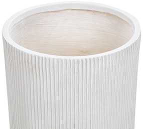 Vaso per fiori  fibra di argilla bianco  ⌀ 37 cm OREOI Beliani