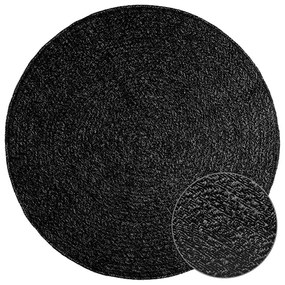Tappeto Zızur Antracite Ø 120 Cm Aspetto Iuta Interni Esterni /