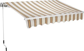 Tenda da Sole Barra Quadra 200x250 cm Tessuto in Poliestere Riga Beige...