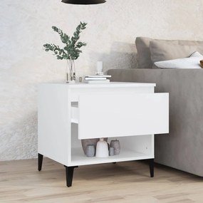 Tavolino bianco 50x46x50 cm in legno multistrato