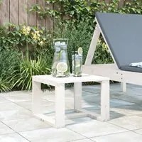 Tavolino da Giardino Bianco 40x38x28,5 cm Legno Massello Pino 825080