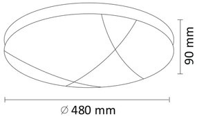 Plafoniera LED dimmerabile ATLAS LED/72W/230V 3000-6500K + +TC