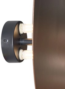 Lampada da parete di design bronzo organico 32cm 2 luci - Pulley