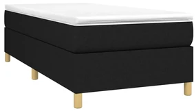 Giroletto a molle con materasso nero 100x200 cm in tessuto